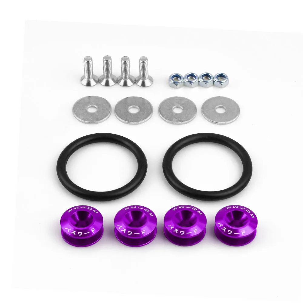 Universal Aluminum JDM Quick Release Bumper Fastener Kit for Bumpers Trunks