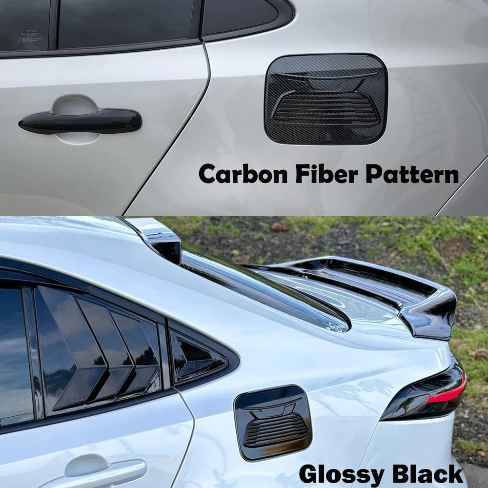 Gloss Black Fuel Filler Door Cover for Toyota Corolla Sedan 2020–2025