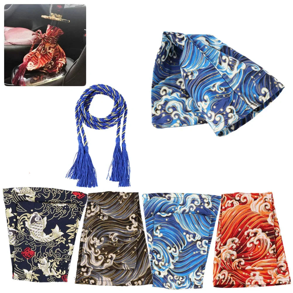JDM Samurai Gear Shift Boot Cover Japanese Fabric Shifter Knob Collar