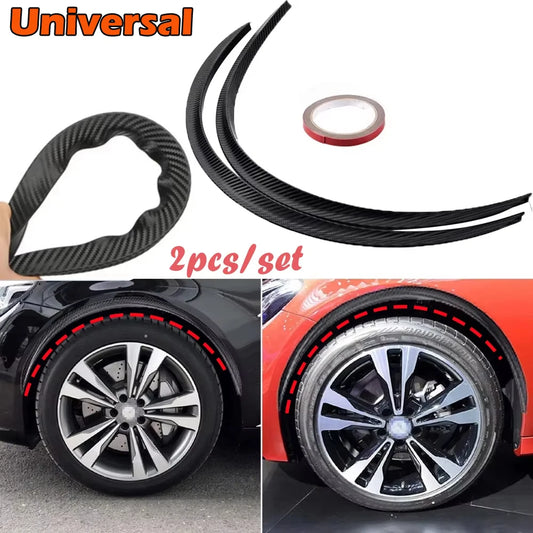Universal Carbon Fiber Pattern Wheel Arch Fender Flare Protector 73cm