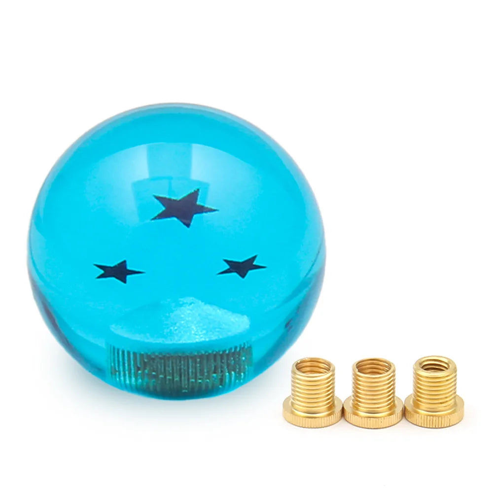 54mm Sky Blue 7 Star Gear Shift Knob M12x1.25 M10x1.5 M10x1.25 M8x1.25