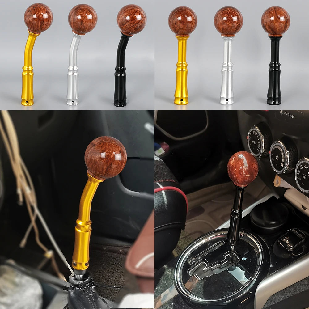Peach Wood Look Gear Shift Knob Extender Manual Shifter Lever Extension Universal