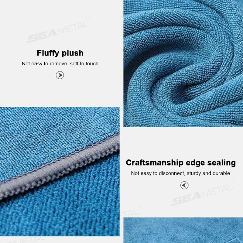 SEAMETAL Microfiber Car Wash Towel Lint Free Soft Absorbent Quick Dry Cloth