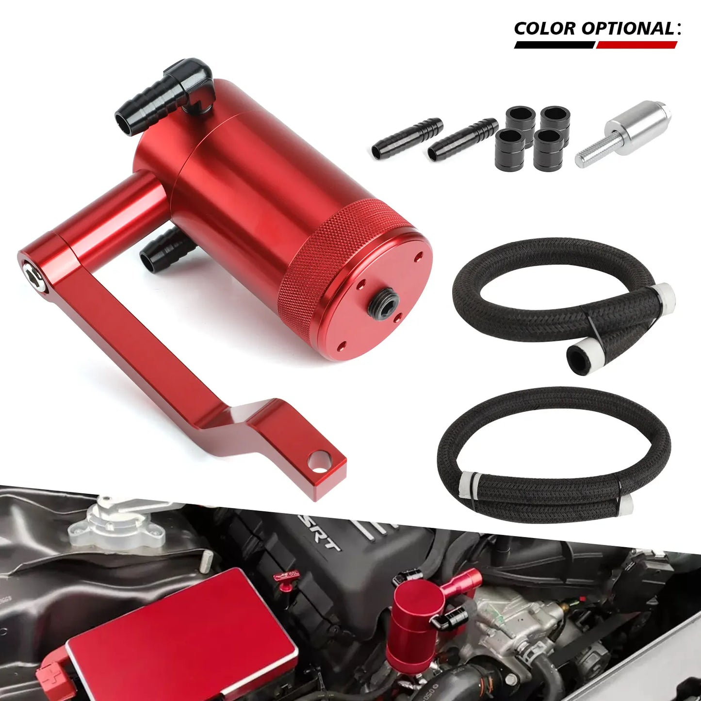 Billet Oil Catch Can with Z-Bracket for Dodge Charger Chrysler 300 2011–2021