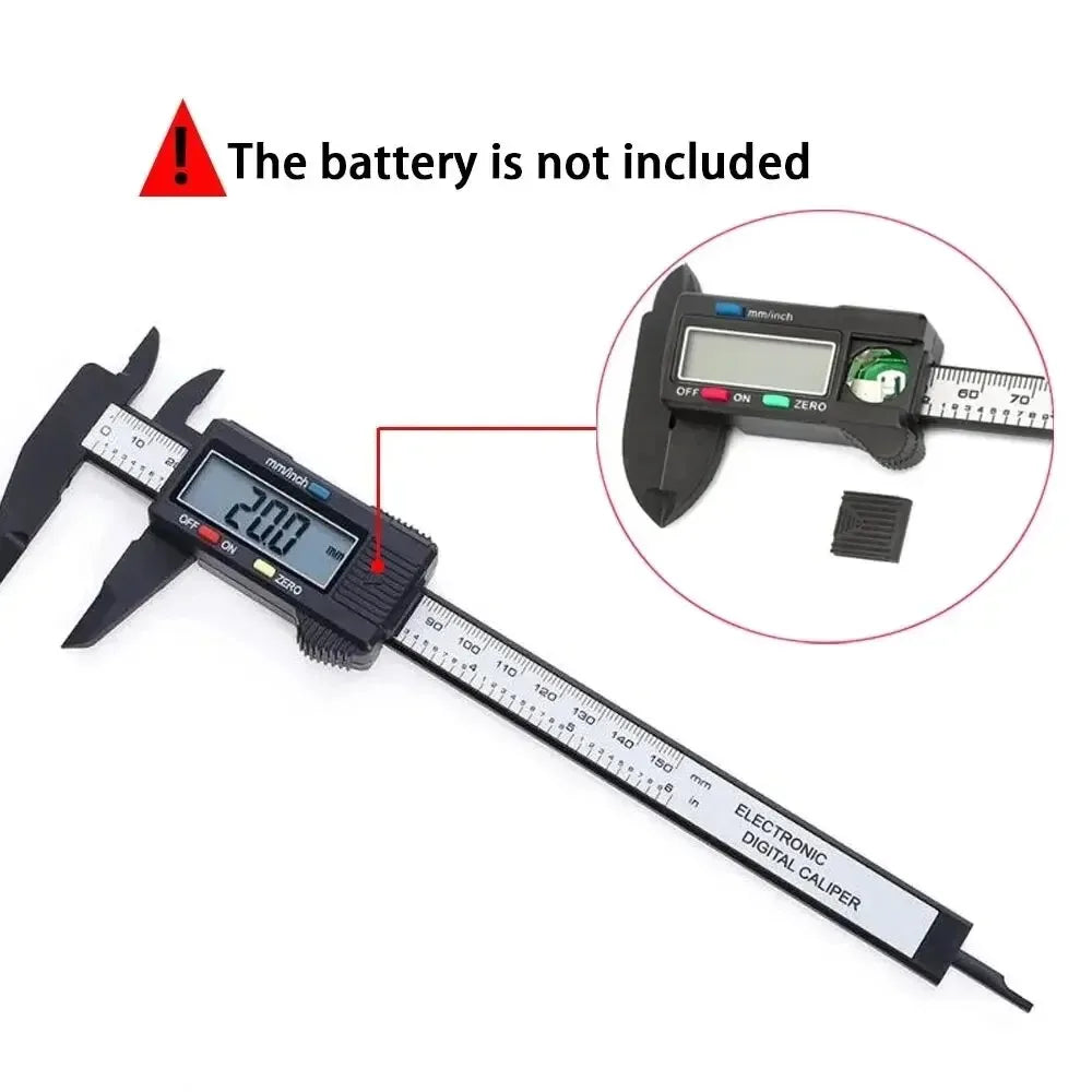 Digital Vernier Caliper 100mm 150mm Carbon Fiber Electronic Precision Gauge