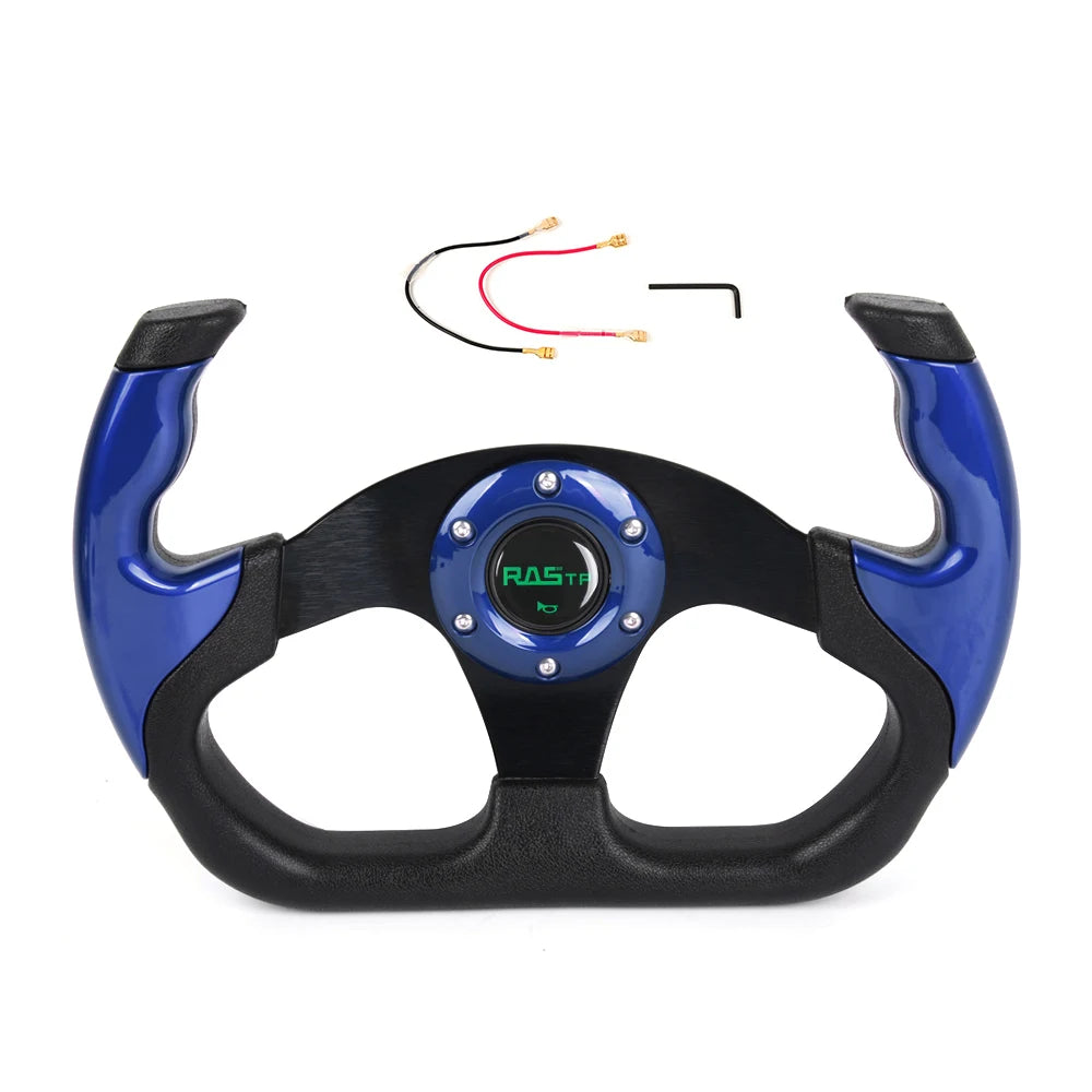 RASTP RS-STW025 14" 350mm Suede Deep Dish Racing Steering Wheel Drift Sport