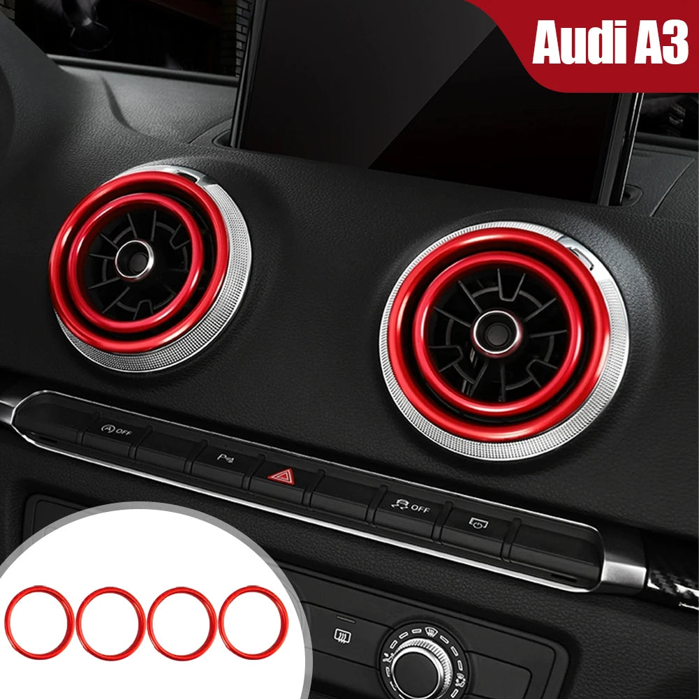 Air Vent Trim Ring Centre Console Cover for Audi A3 8V S3 2014-2019