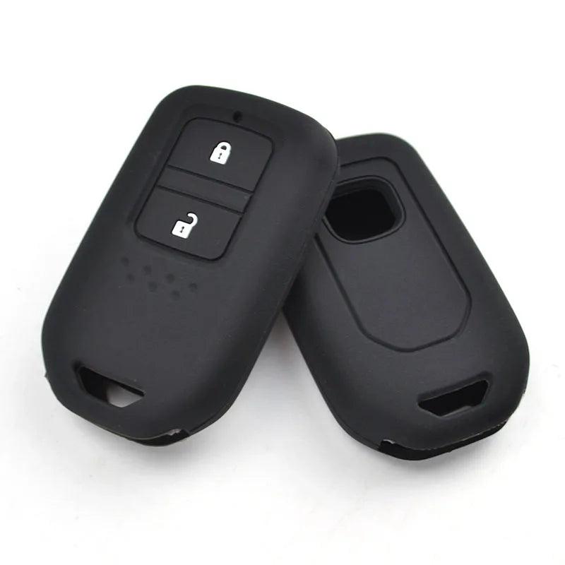 2-Button Silicone Remote Key Fob Cover for Honda HR-V Vezel Fit Jazz City 2015–2018