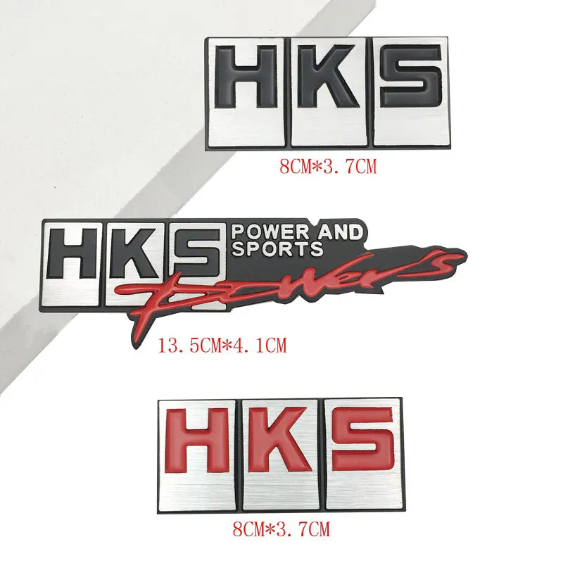 3D HKS Power Metal Logo Emblem Badge Car Decal Sticker Alloy Auto Accessory