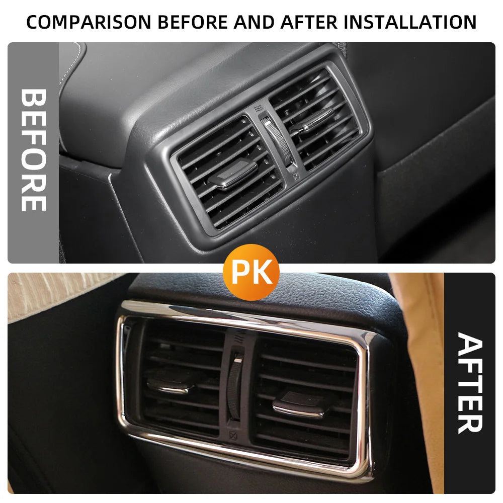 Rear AC Vent Trim Cover ABS Decoration for Nissan X-Trail T32 2014-2021