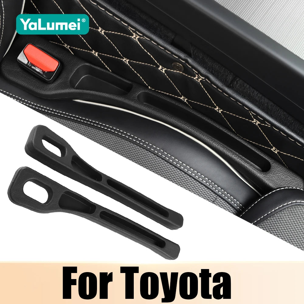 2PCS Car Seat Gap Filler Leak Proof Strips for Toyota RAV4 C-HR Corolla Camry