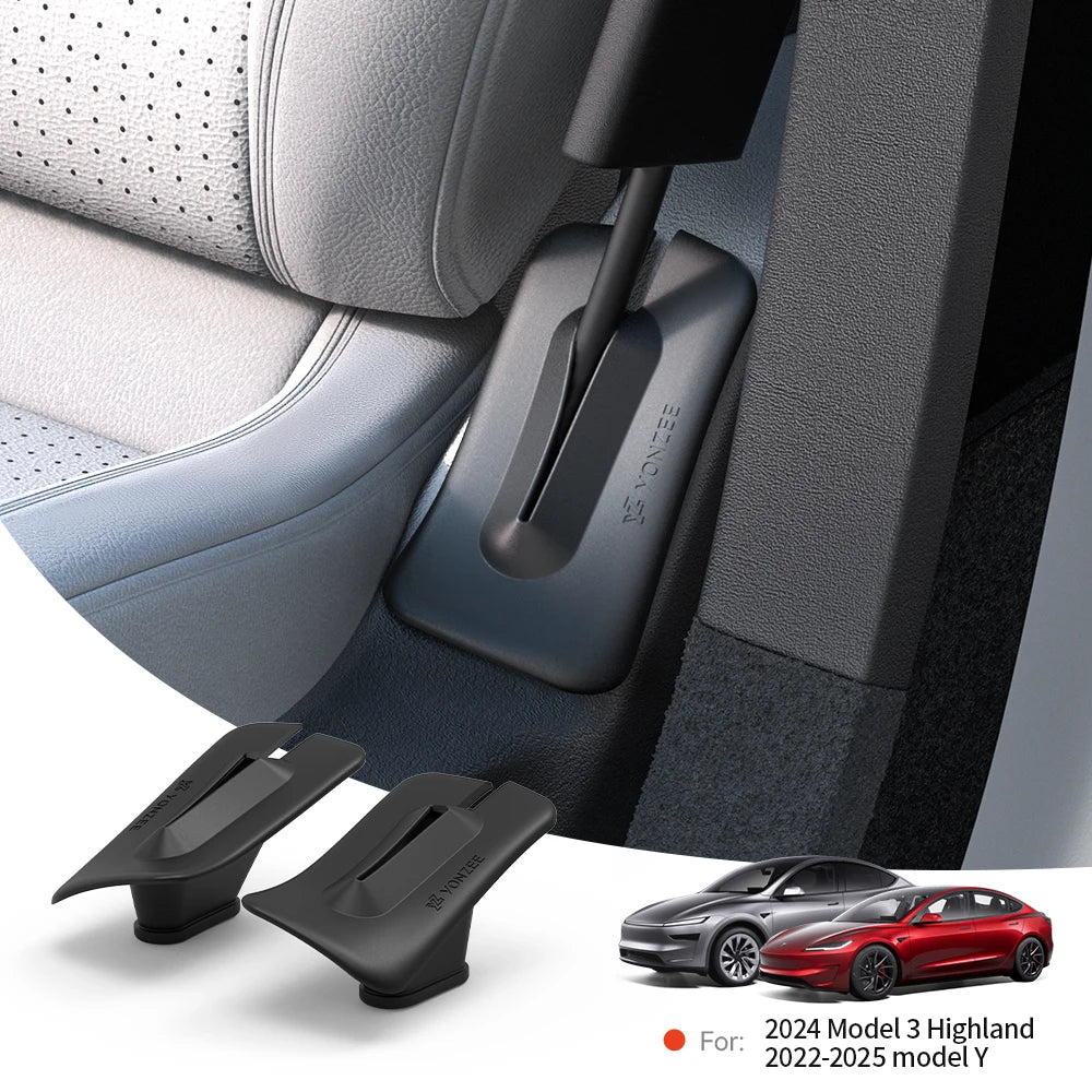 2PCS Silicone Car Seat Gap Filler for Tesla Model 3 Highland & Model Y Juniper