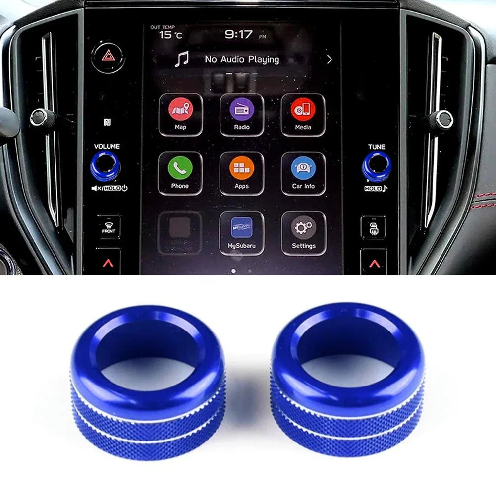 Interior Audio Volume & Rear Mirror Control Knob Trim Ring for Subaru Crosstrek 2024