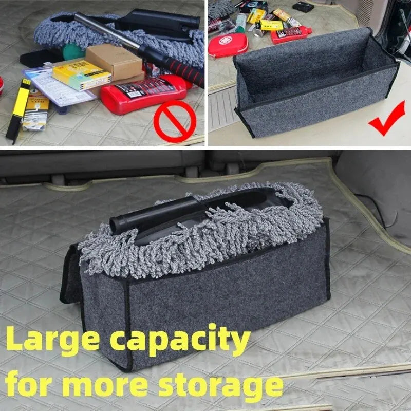 Large Anti-Slip Felt Car Trunk Storage Organizer Bag Tool Box 50 x 15 x 24cm