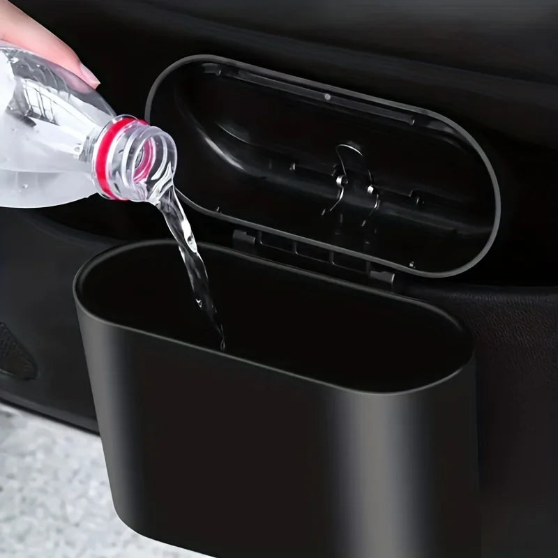 1pc Mini Car Trash Can Garbage Bin Organizer for Clean Interior Storage