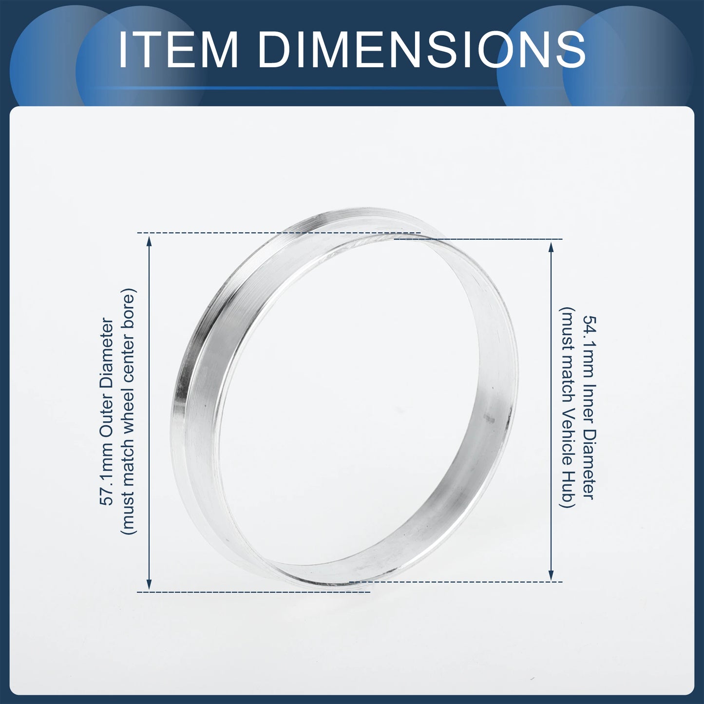 UXCELL 4Pcs Hub Centric Rings Wheel Centering Rings 56.1-64.1mm OD