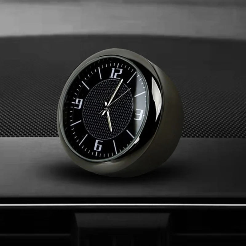 40/43mm Mini Car Clock Luminous Quartz Digital Watch Stick-On Auto Dashboard