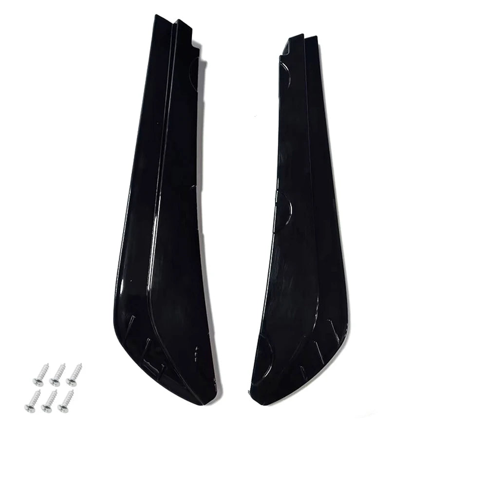 2Pcs Universal Gloss Black Rear Bumper Splitter Canards Side Winglets Protector