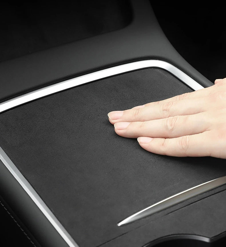 Suede Center Console Panel Cover for Tesla Model 3 Y Highland Juniper
