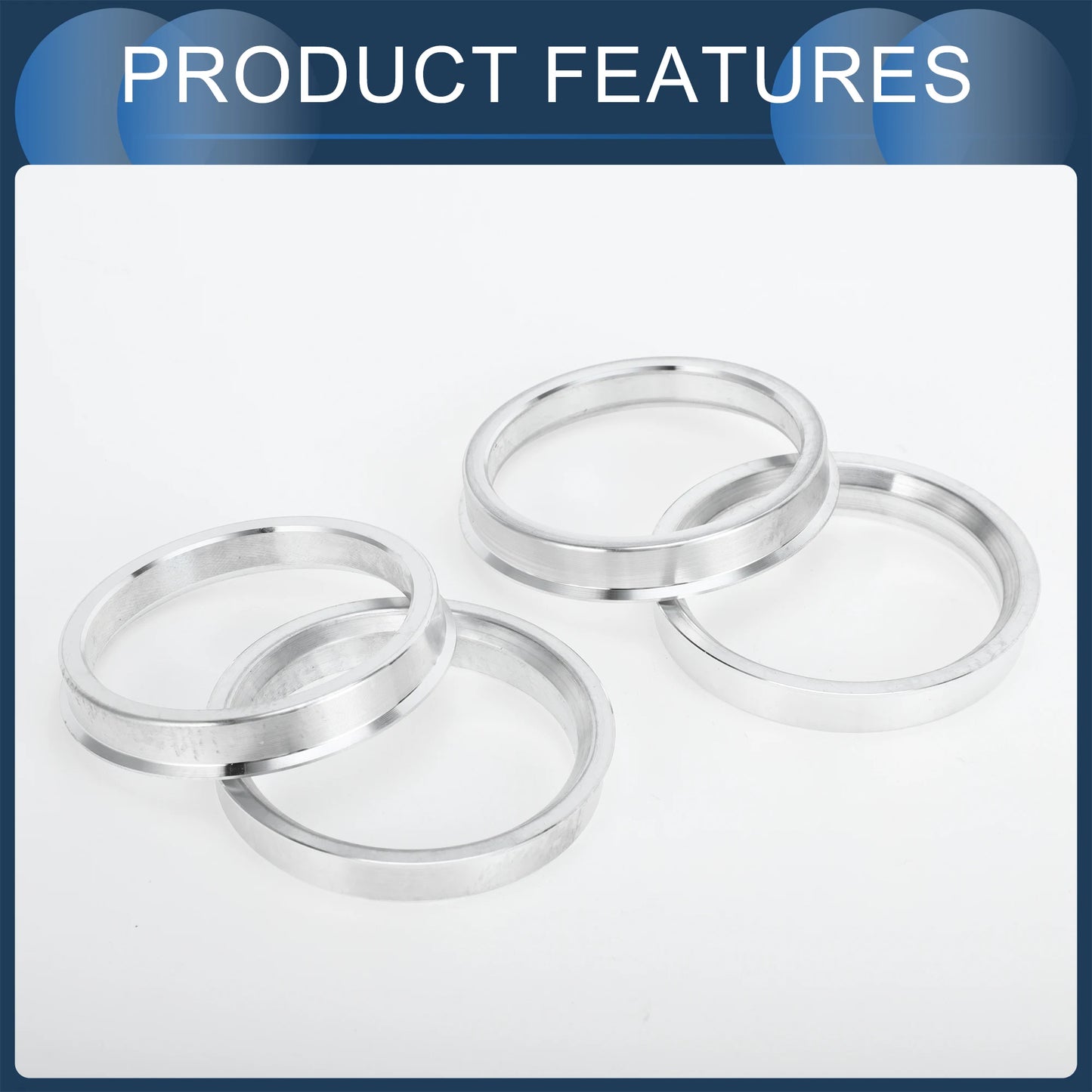 UXCELL 4Pcs Hub Centric Rings Wheel Centering Rings 56.1-64.1mm OD