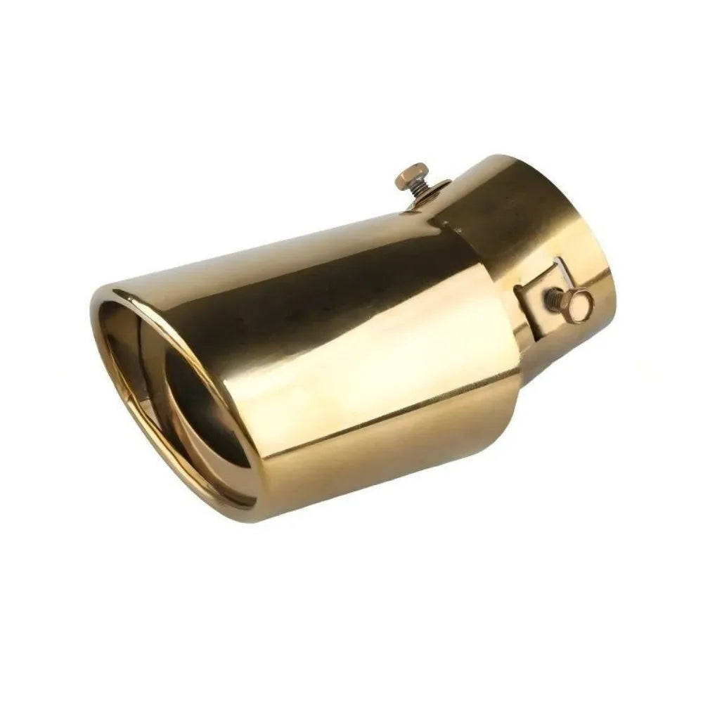 2.5" Stainless 63mm Inlet Steel Chrome Exhaust Muffler Tip Tail Pipe