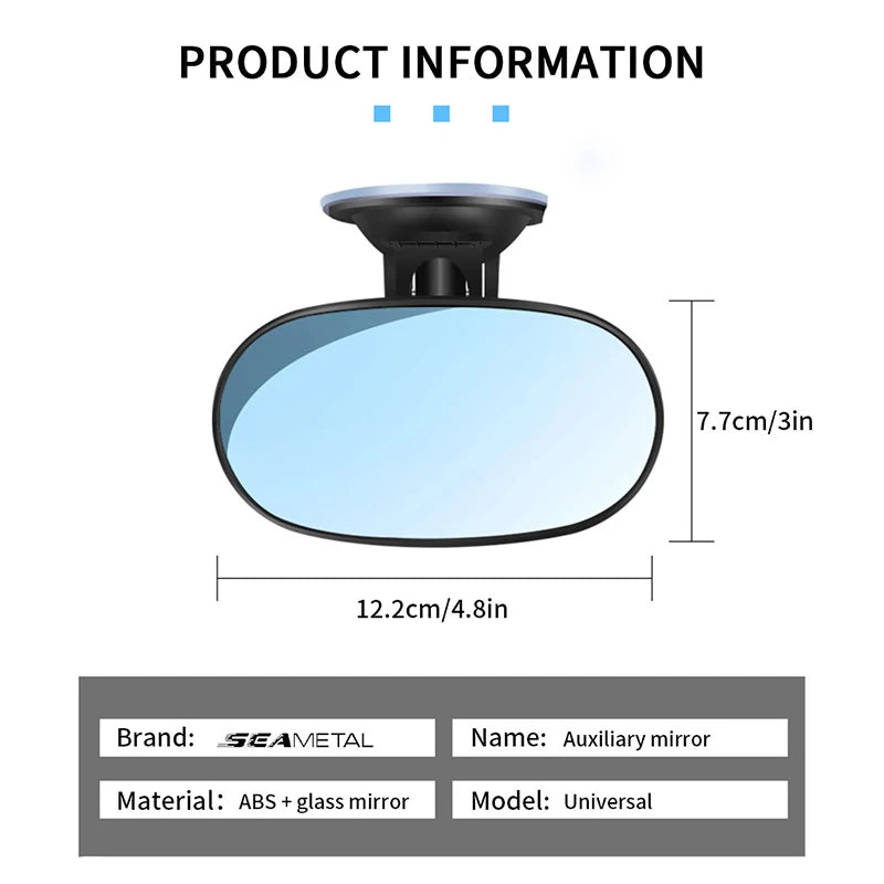 SEAMETAL 360° Adjustable Baby Car Rearview Mirror Wide View