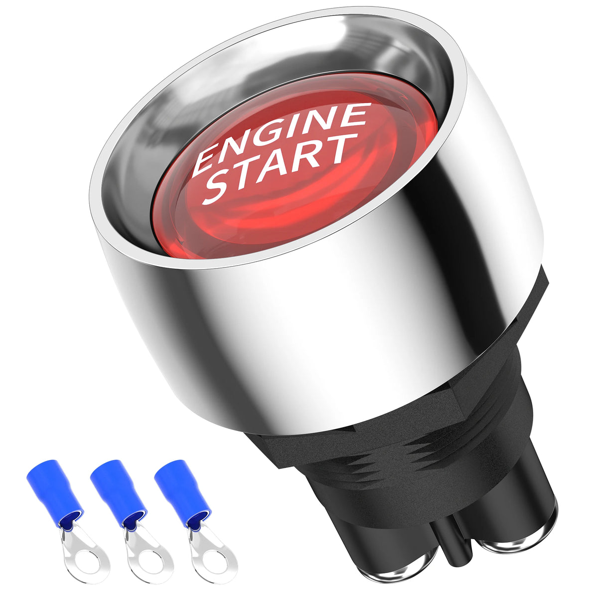 12V 50A 3 Pin Push Button Ignition Starter Switch SPST ON OFF Car RV Marine