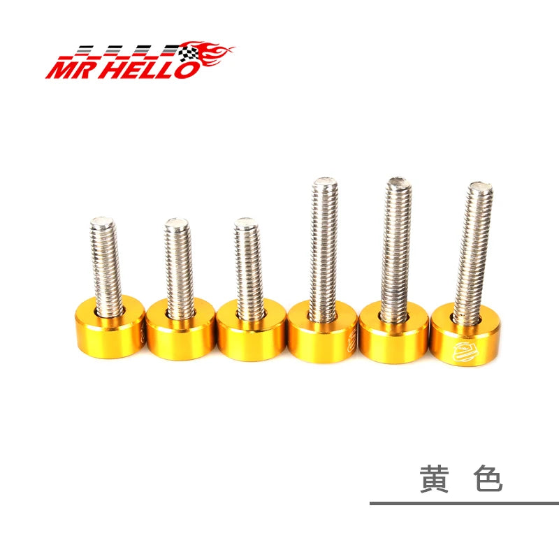 6PCS JKdreamer M6 Aluminum Fender Washers Bolts for Honda Engine Air Inlet Manifold