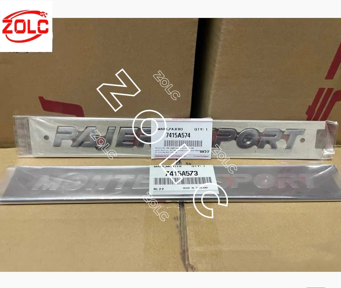 Rear Tailgate Letters Logo Emblem for Mitsubishi Pajero Montero Sport 2016-2024
