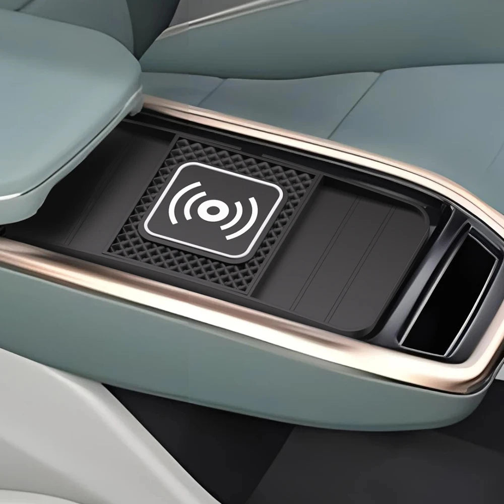 15W Fast Wireless Car Charger Pad Non-Slip Rubber Mat USB Powered Phone Pad