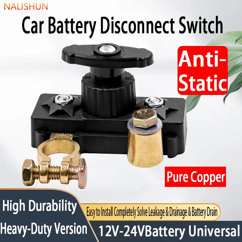12V/24V Battery Kill Switch Cut Off Disconnect Isolator for Car Truck Boat