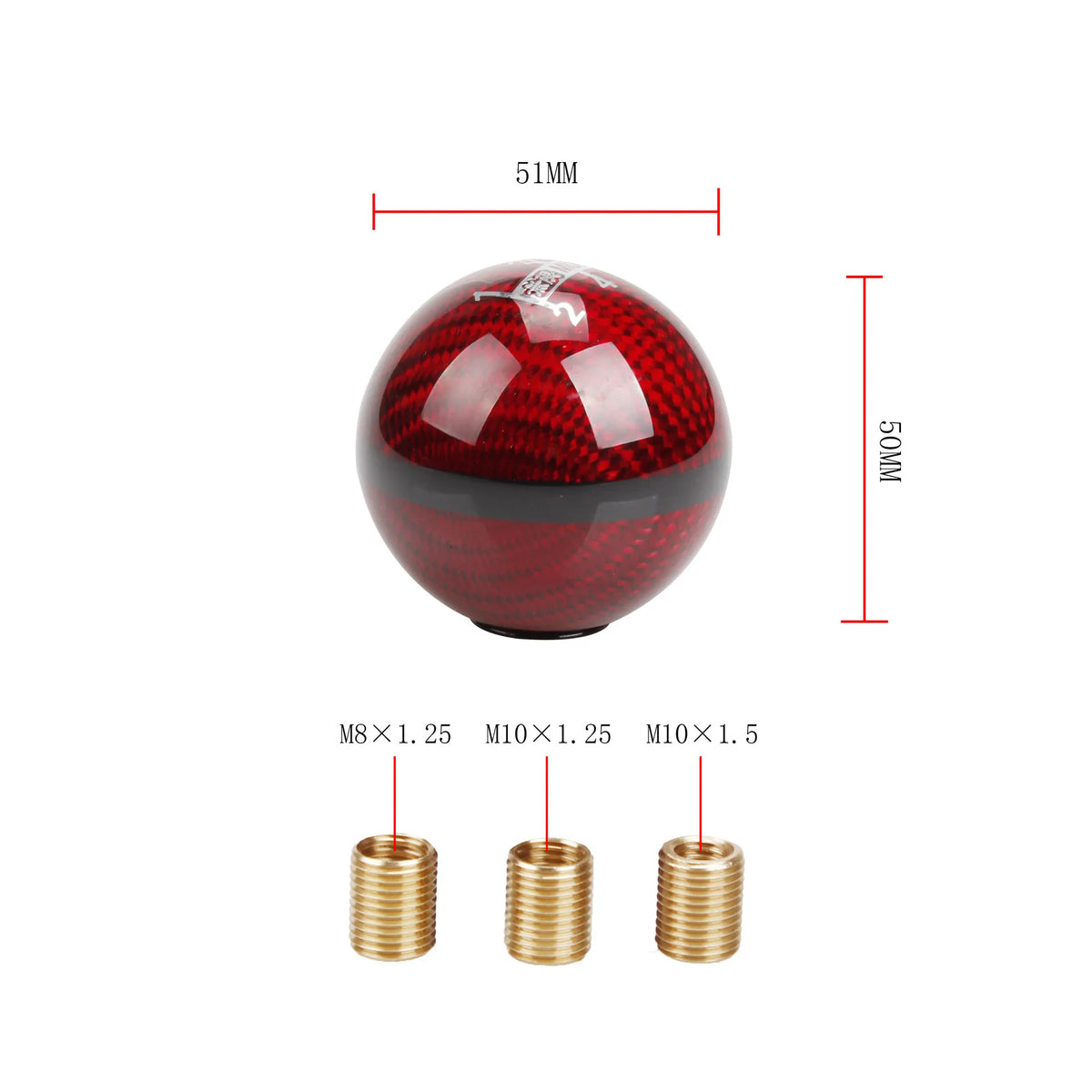 MUGEN Style Carbon Fiber 5 6 Speed Manual Gear Shift Knob for Honda Civic Type R