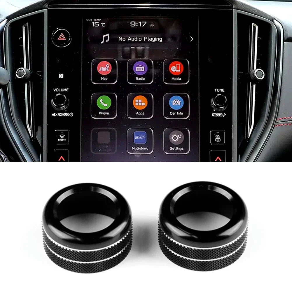 Interior Audio Volume & Rear Mirror Control Knob Trim Ring for Subaru Crosstrek 2024