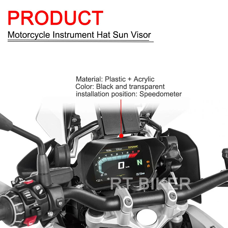 Instrument Sun Visor Cover for BMW R1200GS R1250GS F750GS F850GS F900XR