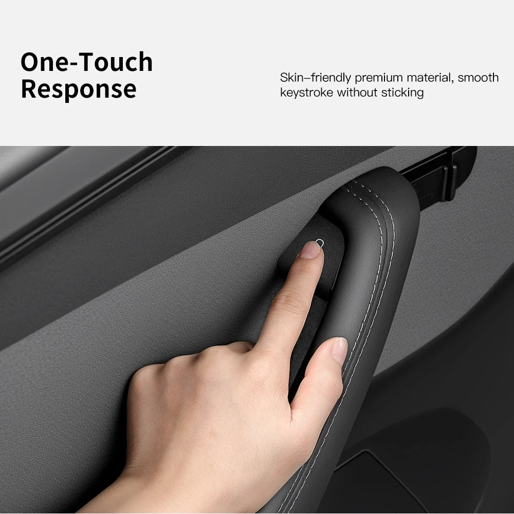 Suede Door Window Switch Button Trim Cover for Tesla Model 3 Highland 2025