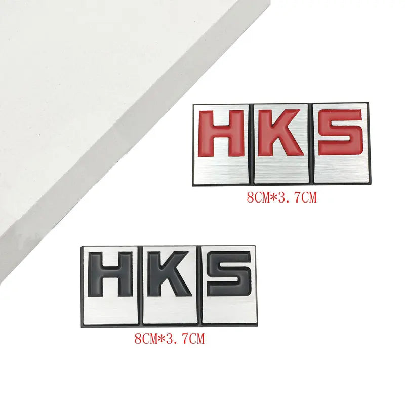 3D HKS Power Metal Logo Emblem Badge Car Decal Sticker Alloy Auto Accessory