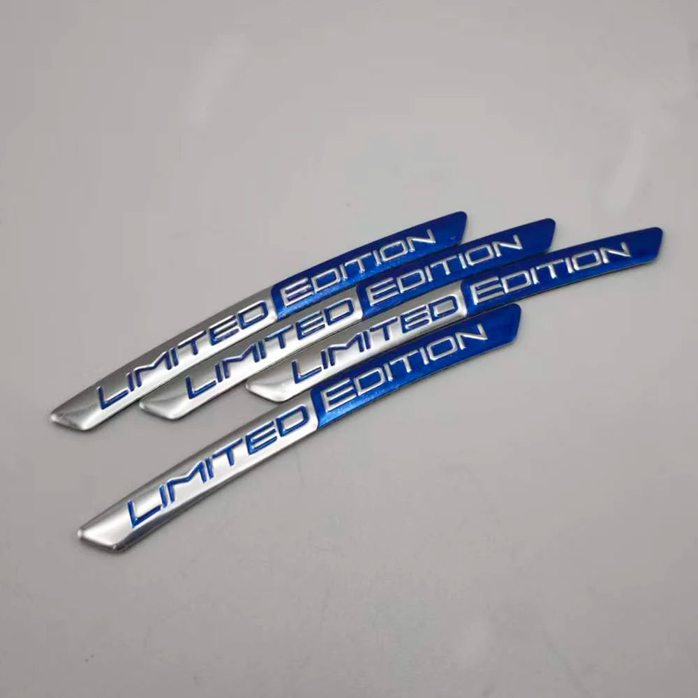 4PCS Aluminum Wheel Hub Stickers Limited Edition Emblem Decals for Car Motorcycle