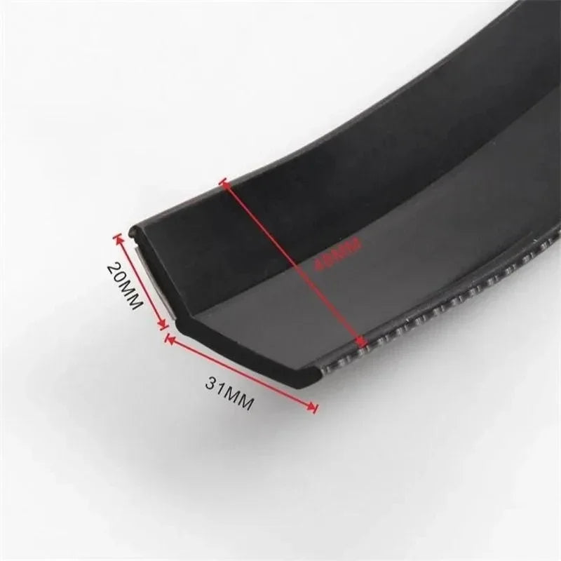 2.5M Universal Car Bumper Lip Rubber Front Splitter Protector Trim Strip