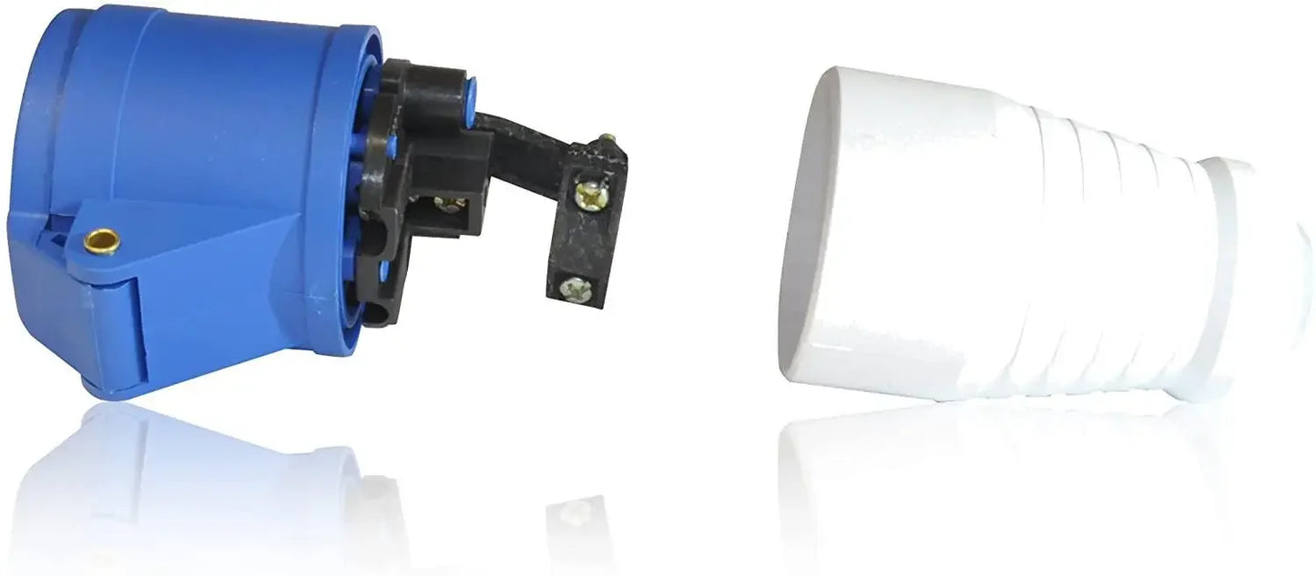 3-Pin 240V 16A Caravan Mains Hook-Up Plug Adapter for Caravan, Motorhome
