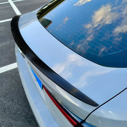 Universal 1.2M Soft Rear Trunk Spoiler Lip 120cm Black ABS Rubber Roof Wing Trim