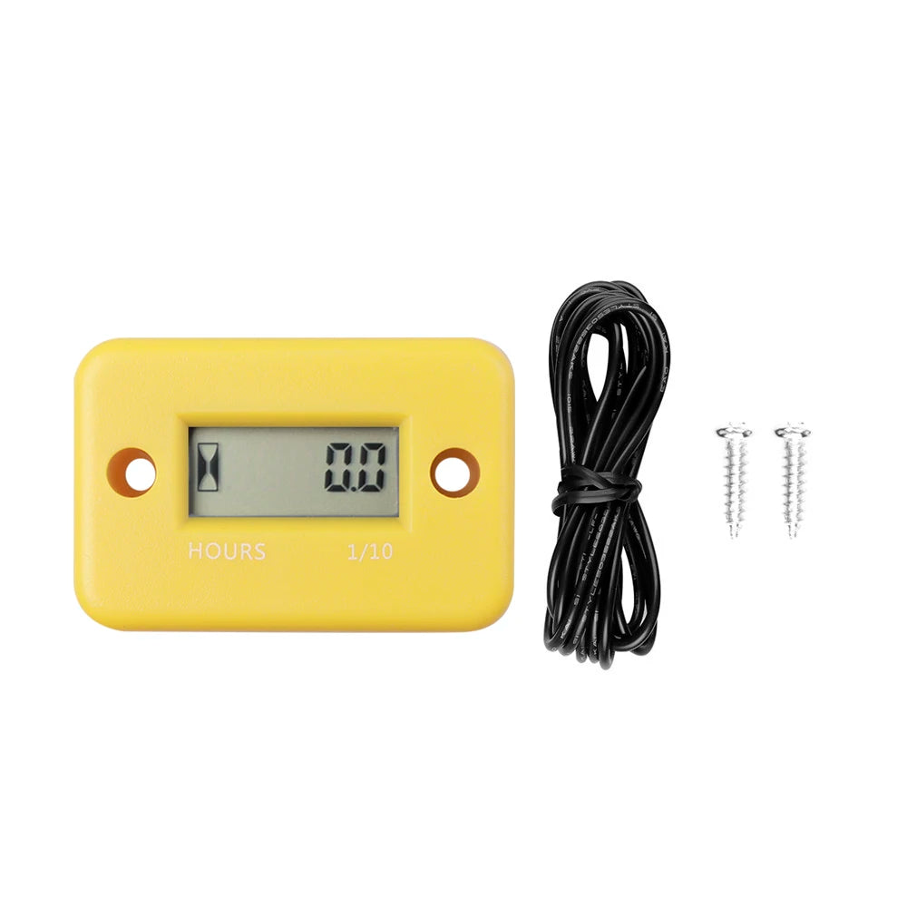 Digital Hour Meter LCD Engine Timer Counter for ATV Motorcycle Boat Generator