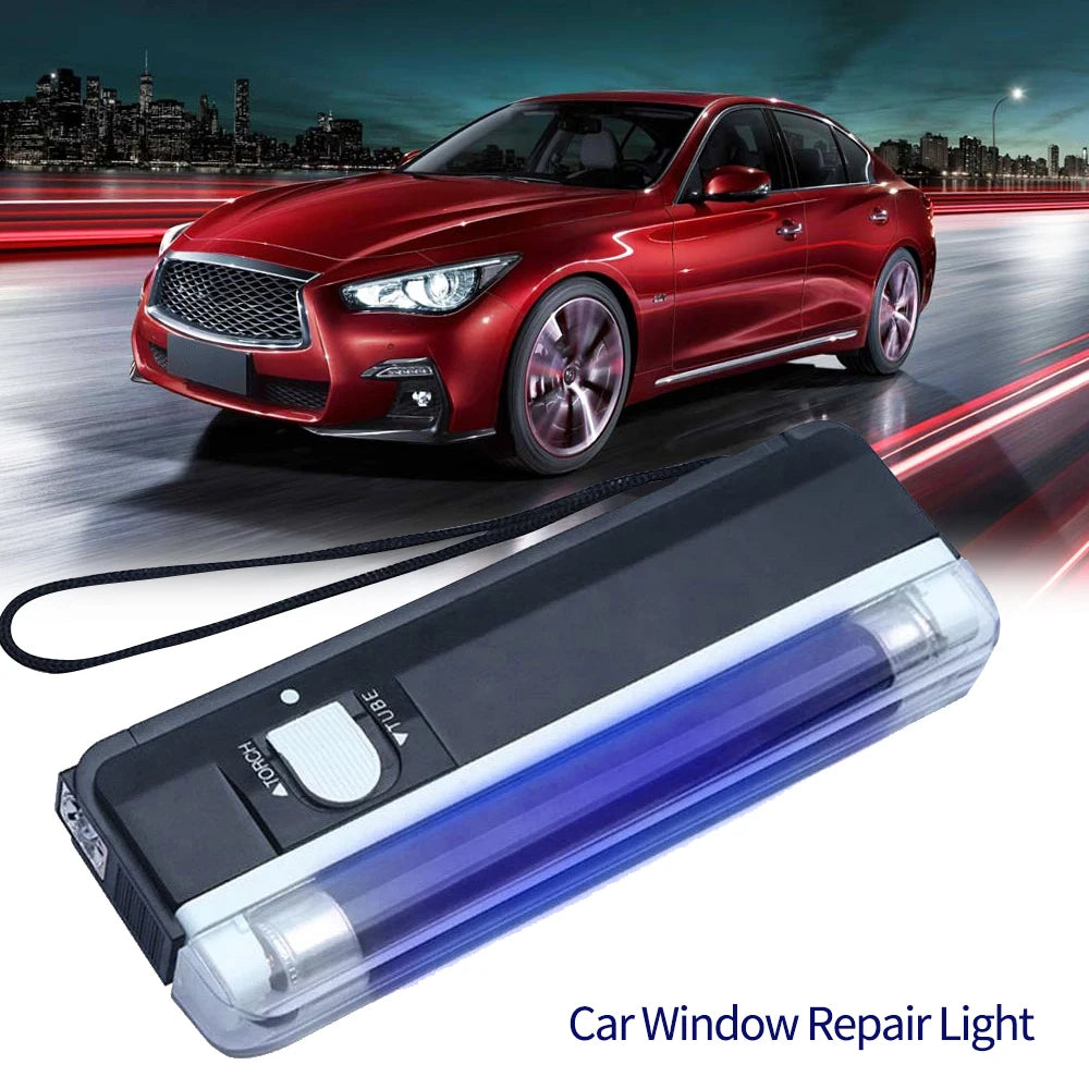 Professional UV Resin Curing Lamp Kit for Windshield Glass Crack Repair