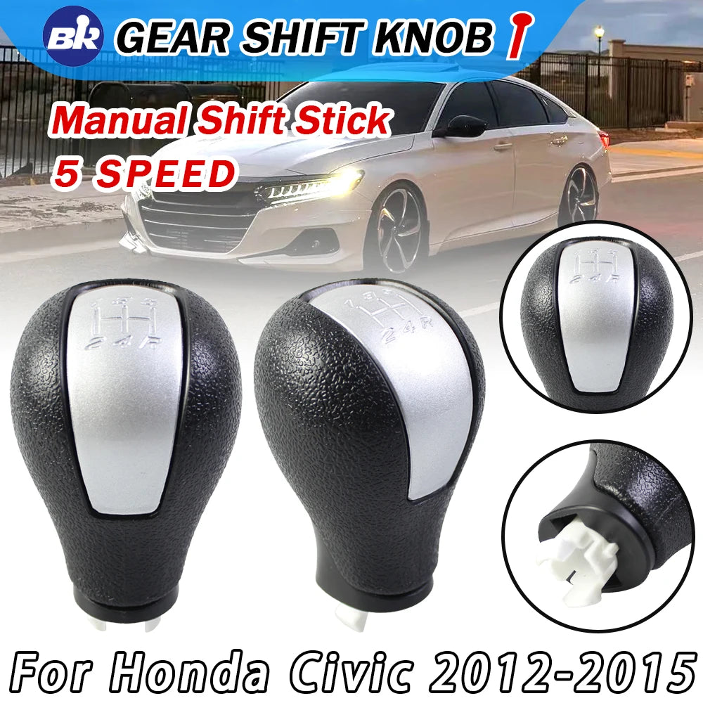 Manual Shift Knob 5 Speed Gear Shifter for Honda Civic 2012-2015 Interior