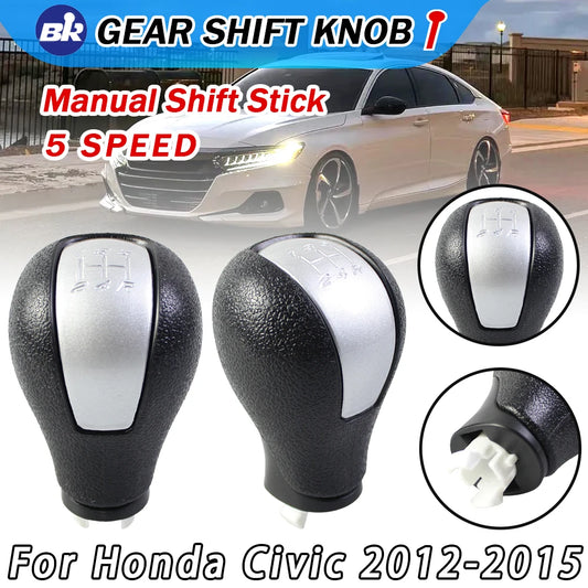 Manual Shift Knob 5 Speed Gear Shifter for Honda Civic 2012-2015 Interior