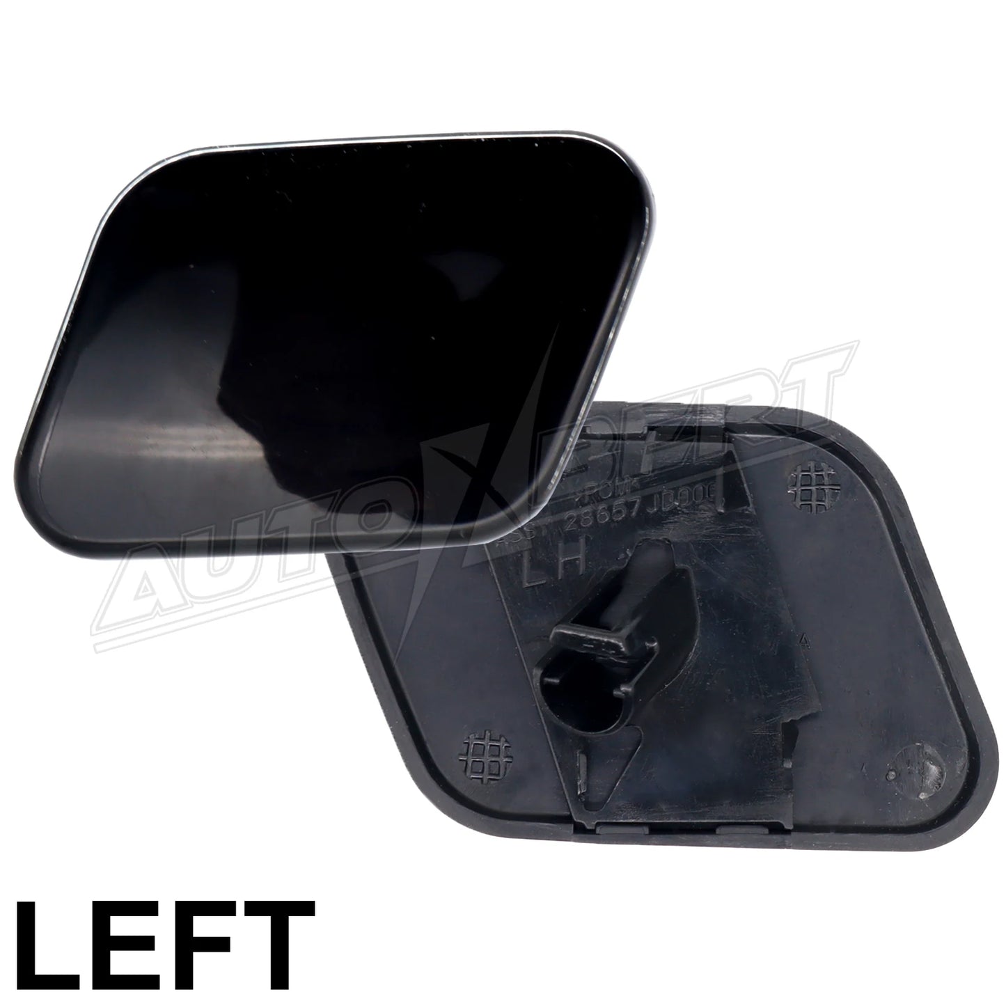 Front Headlight Washer Jet Nozzle Cover Caps Pair for Nissan Qashqai 2006–2010