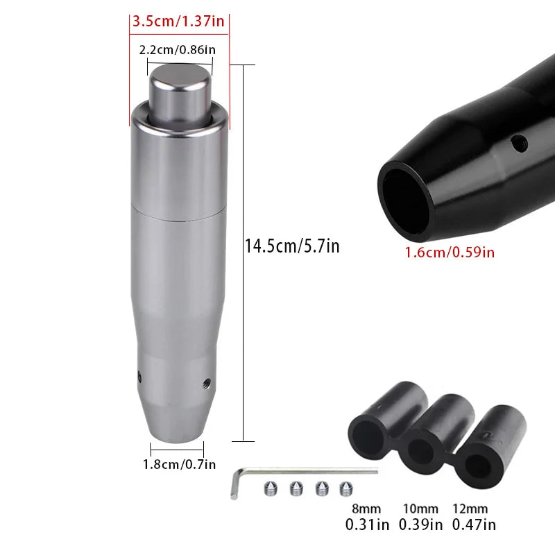 Universal Metal Automatic Gear Shift Knob with Push Button Shifter