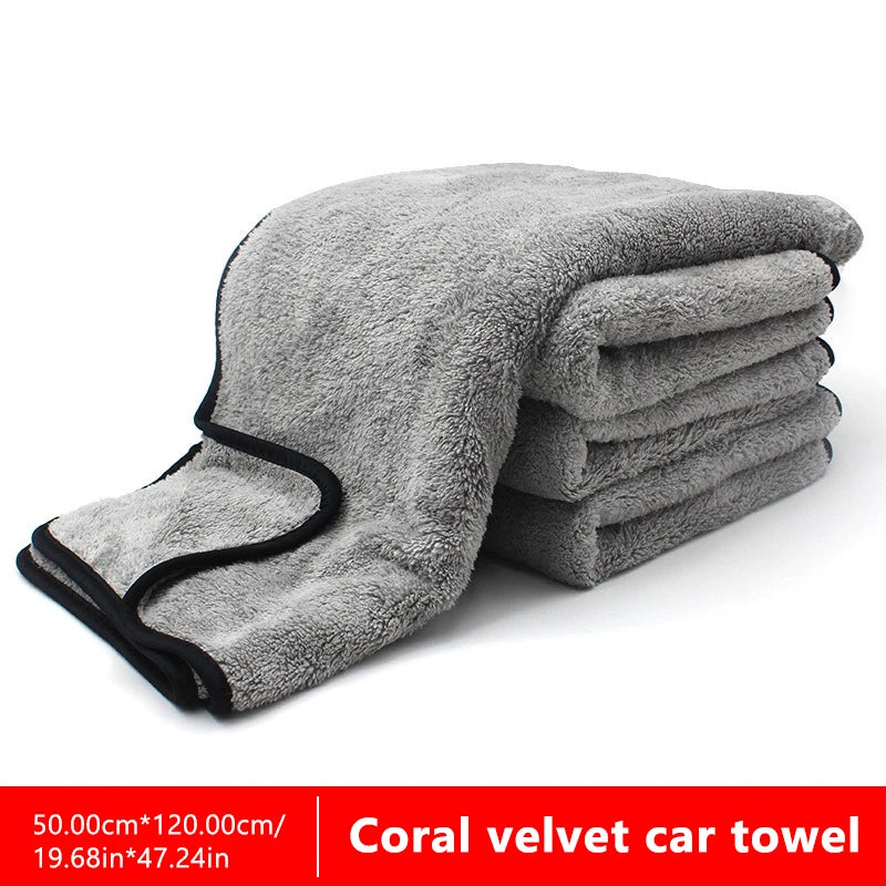 SEAMETAL 120x50cm Microfiber Car Wash Towel Ultra Soft Absorbent Drying