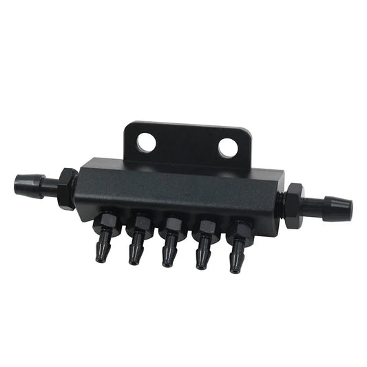 5 Port Vacuum Manifold Block 1/8 NPT Boost Wastegate Turbo Fuel Gas Intake
