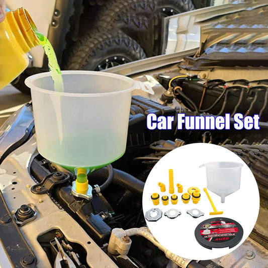 15Pcs Car Fluid Funnel Filter Filling Kit Oil Coolant Brake Bleeder Tools