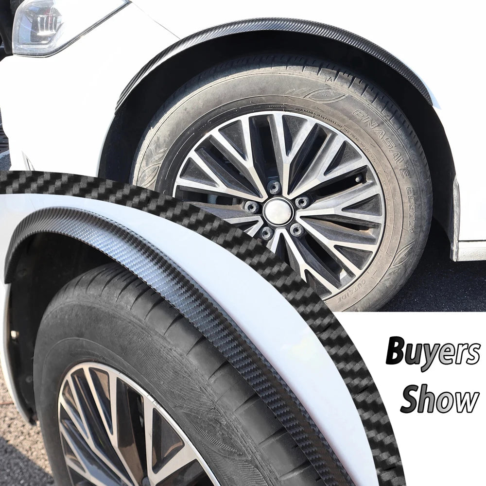 Universal Carbon Fiber Pattern Wheel Arch Fender Flare Protector 73cm